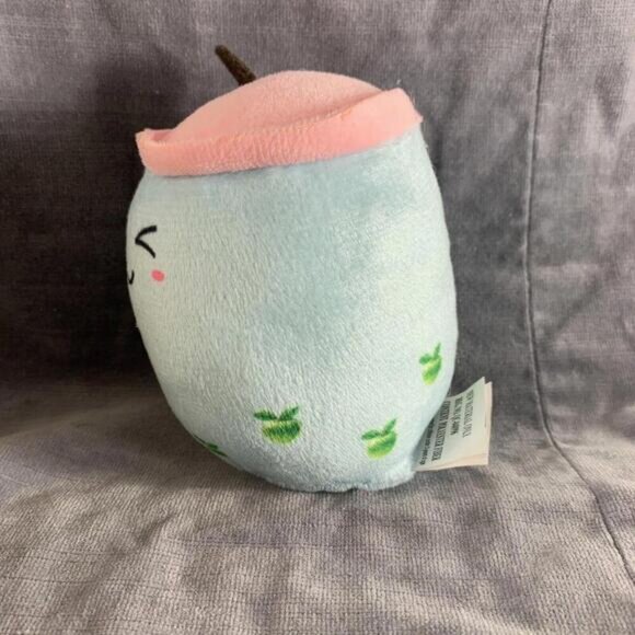 Stuffed Boba Plush Bubble Tea Milk Cup Toys Gift for Kids 5in Plushie Blue Pink​ - Picture 3 of 8